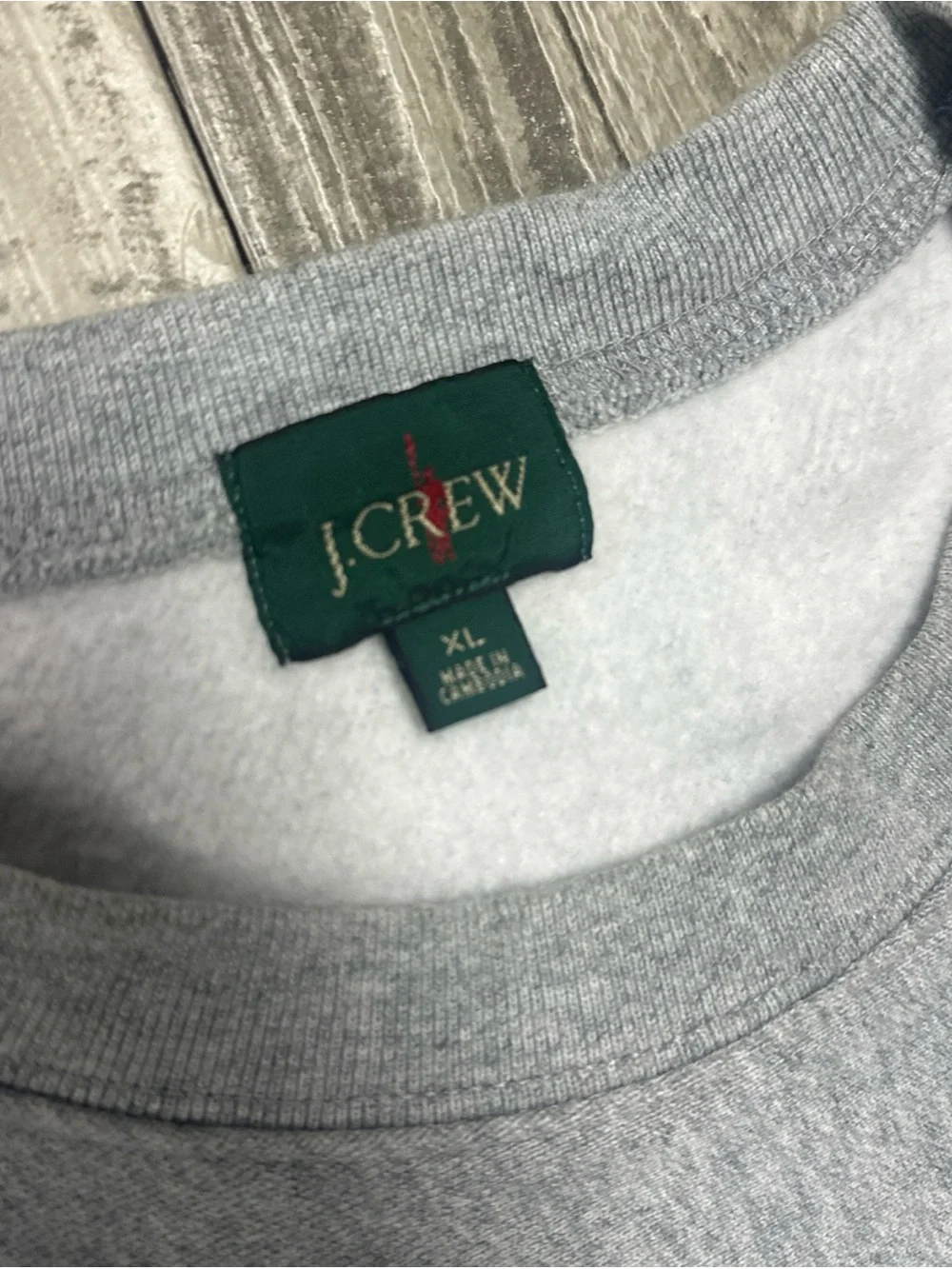 J.Crew Heritage 14 oz. Fleece Embroidery Oarsman Crewneck Pullover XL Preppy